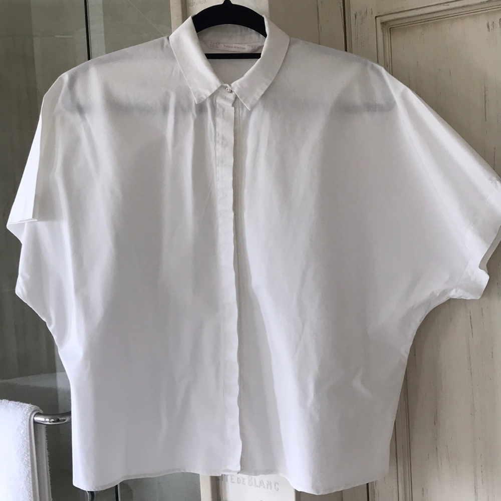 Oversized white button up